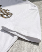 TEE-SHIRT LEOPARD SCRIPT - BLANC