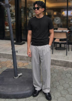 LOT DE T-SHIRTS AJUSTÉS NOIR ET BLANC