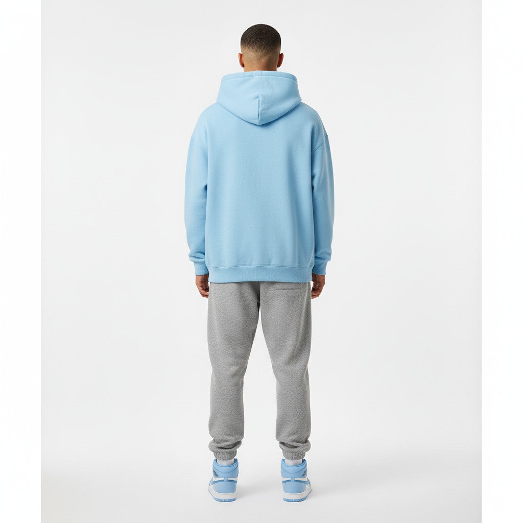 Boxy Hoodie – Sky Blue