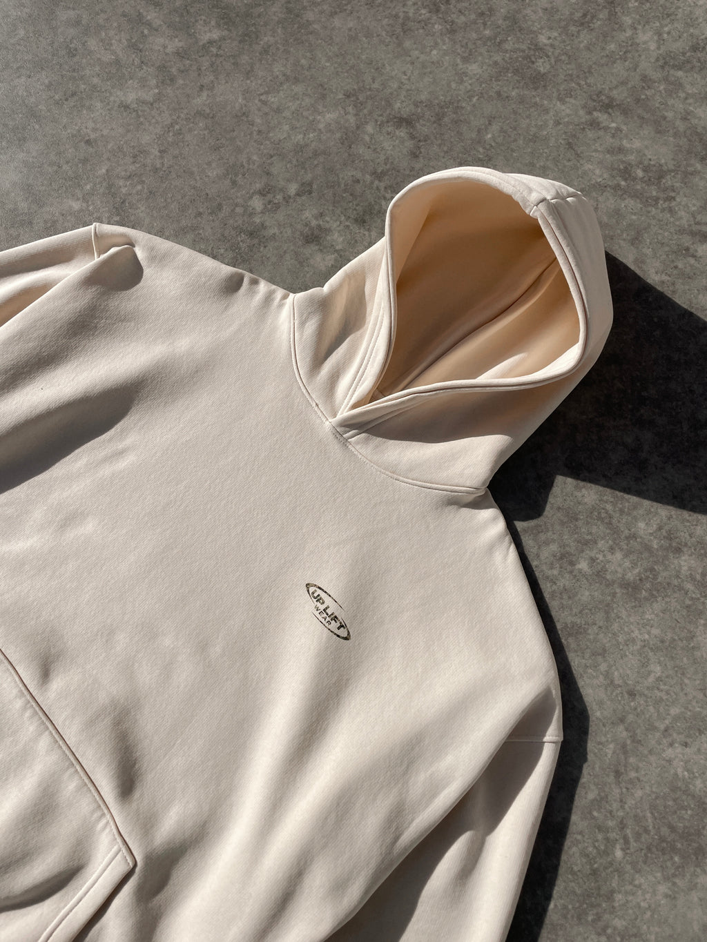 Camo Core Boxy Hoodie - Cream