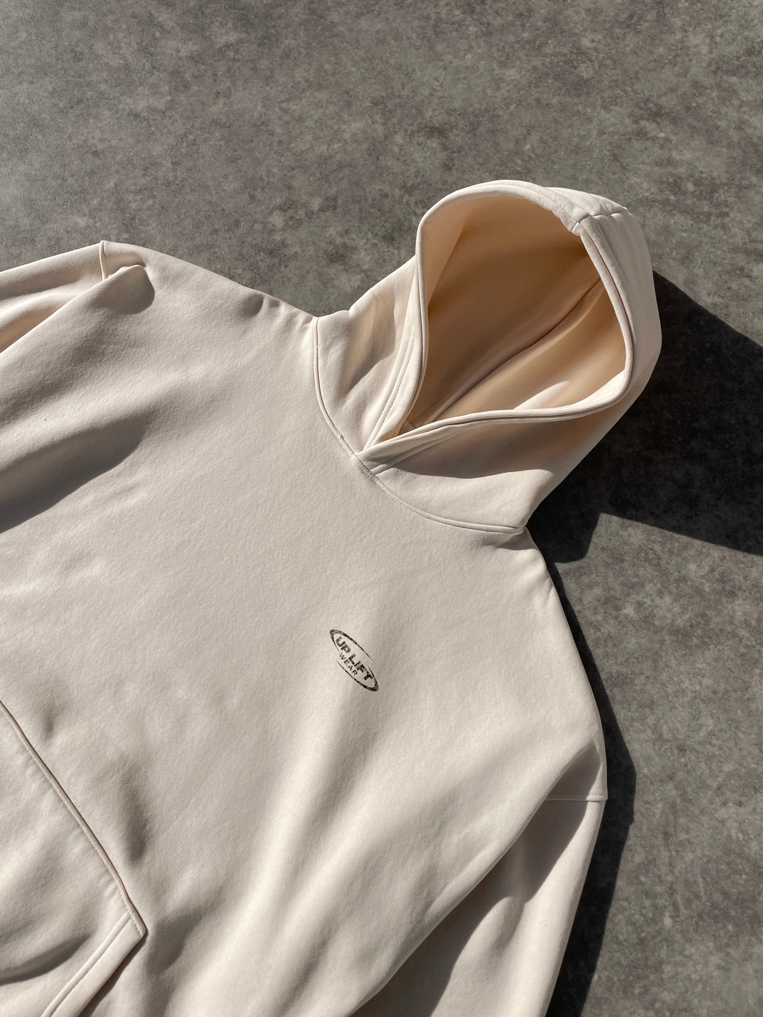 Camo Core Boxy Hoodie - Cream