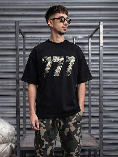 777 ARMY T-SHIRT - BLACK