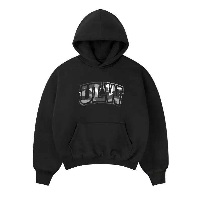 ULW CAMO HOODIE - BLACK