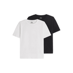 LOT DE T-SHIRTS AJUSTÉS NOIR ET BLANC