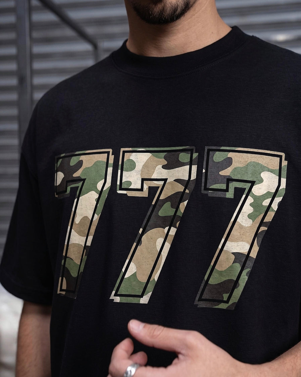 777 ARMY T-SHIRT - BLACK