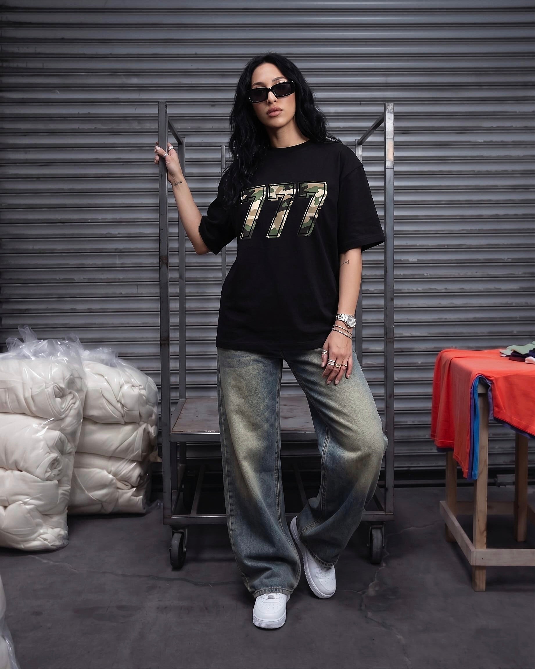 777 ARMY T-SHIRT - BLACK