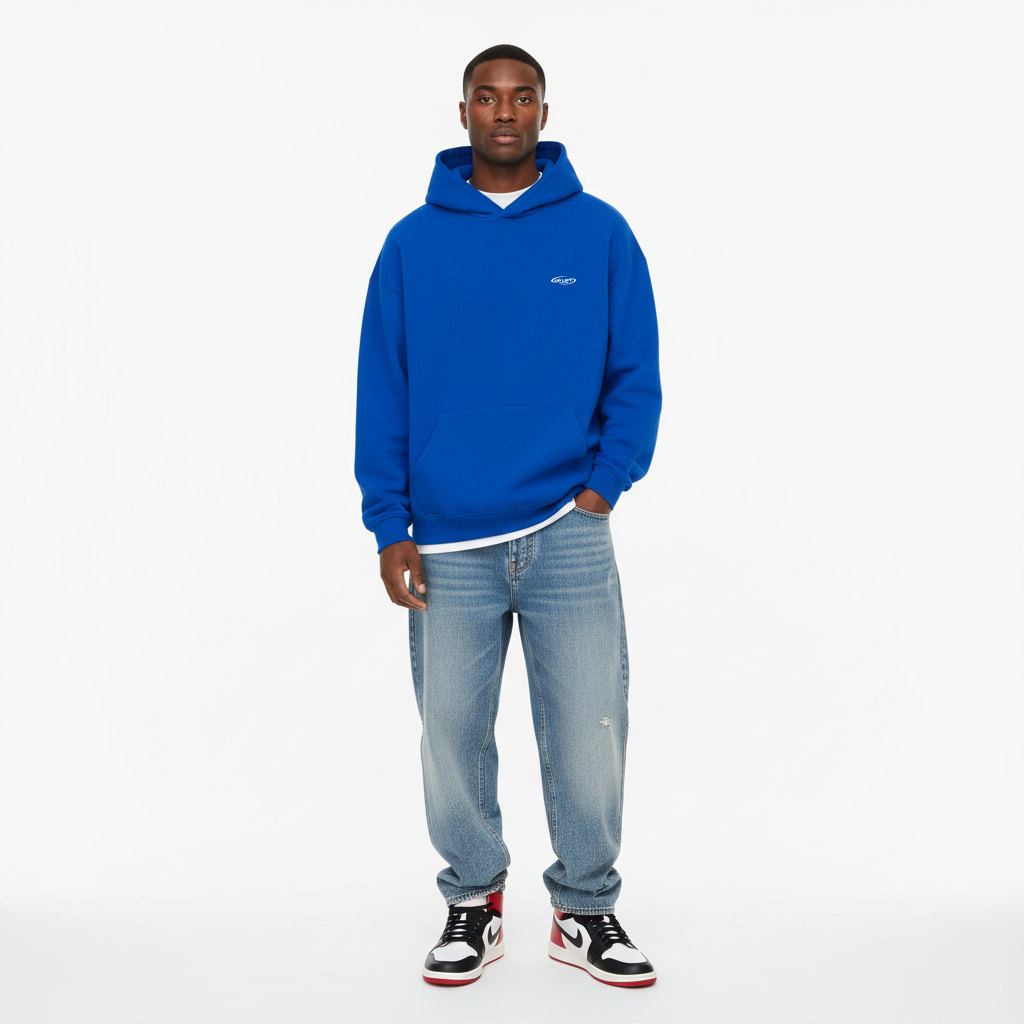 Boxy Hoodie – Blue