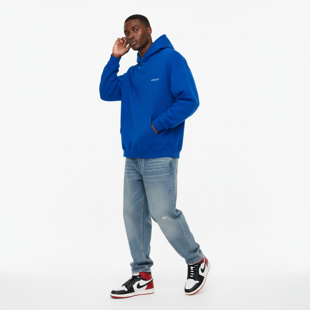 Boxy Hoodie – Blue