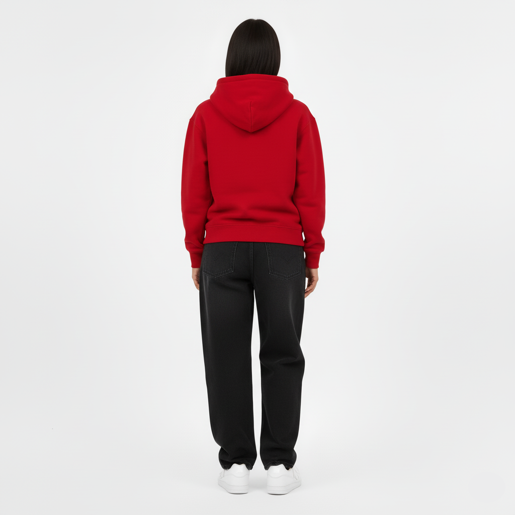 Boxy Hoodie – Red