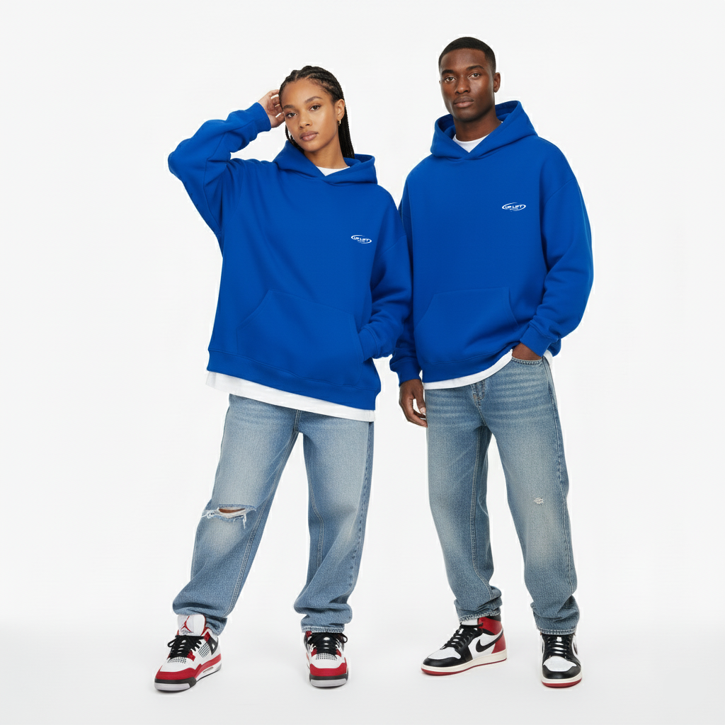 Boxy Hoodie – Blue
