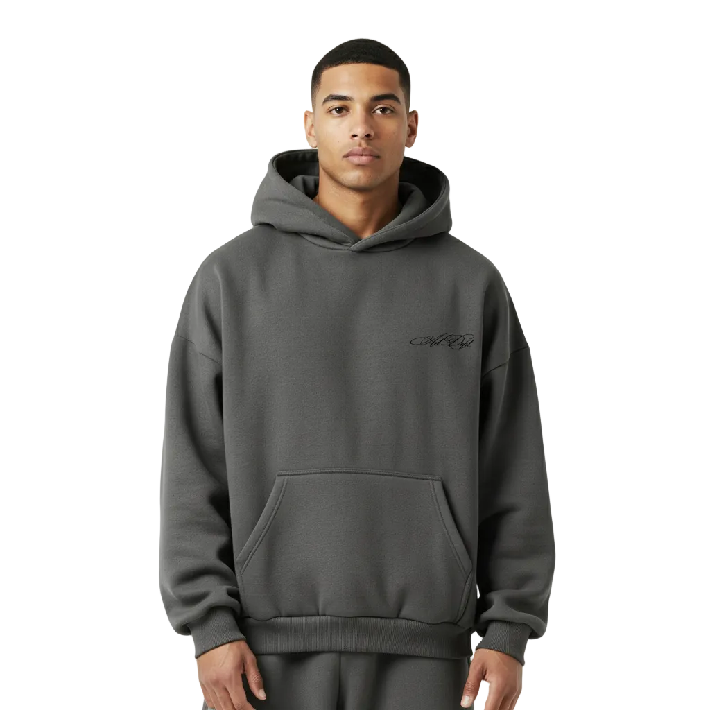 NO MORE FEELINGS HOODIE - Charcoal Grey