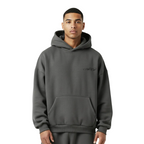 NO MORE FEELINGS HOODIE - Charcoal Grey