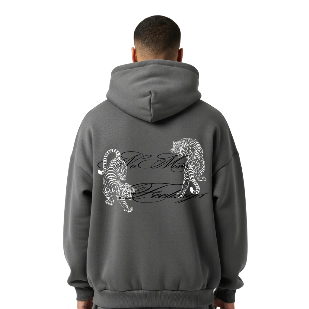 NO MORE FEELINGS HOODIE - Charcoal Grey