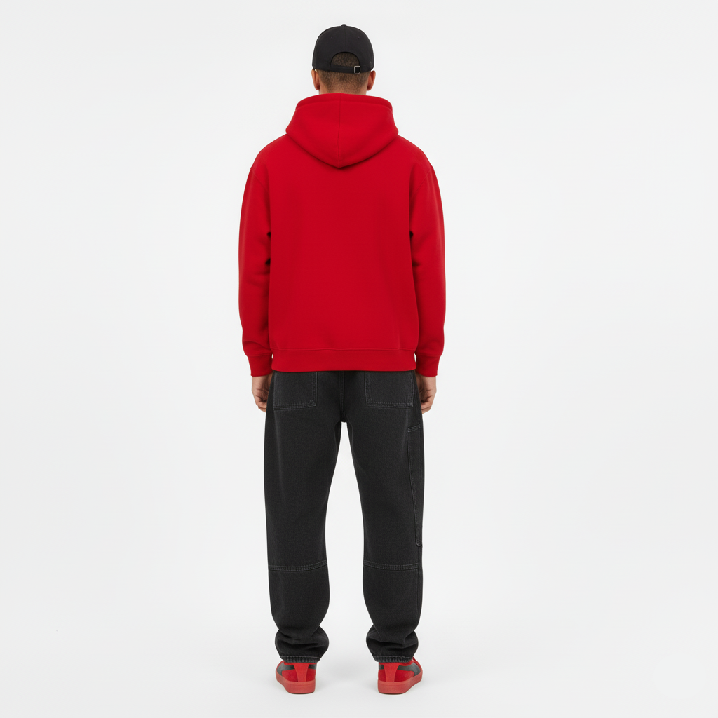 Boxy Hoodie – Red