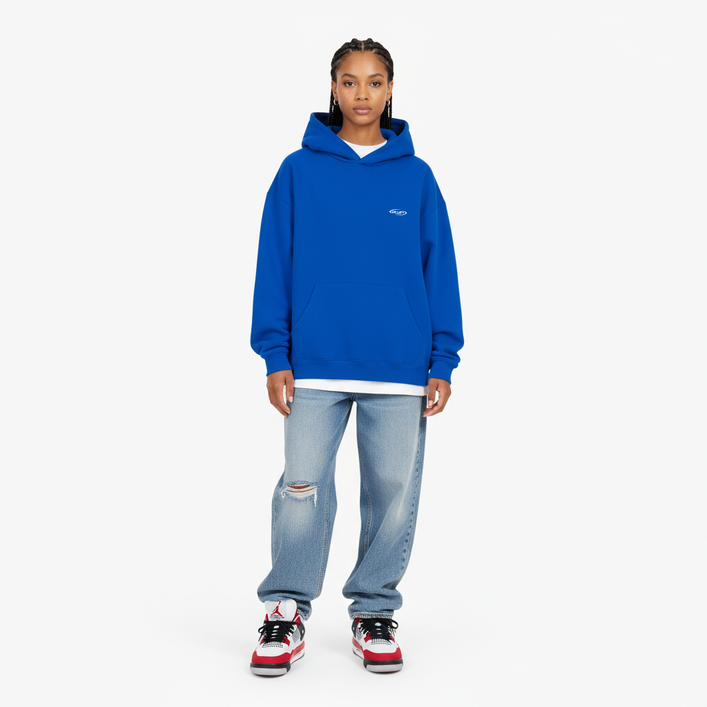 Boxy Hoodie – Blue