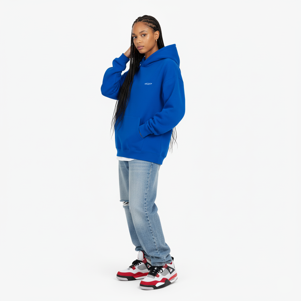 Boxy Hoodie – Blue