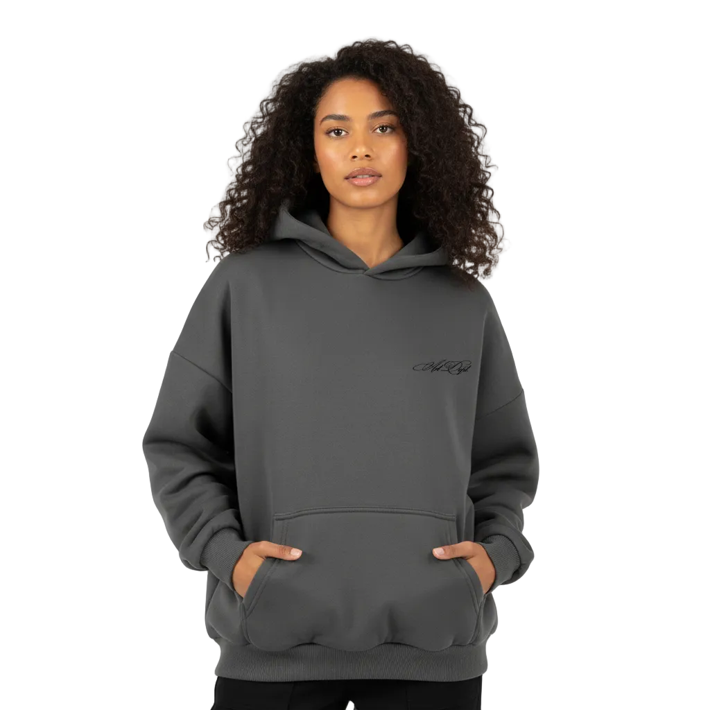 NO MORE FEELINGS HOODIE - Charcoal Grey