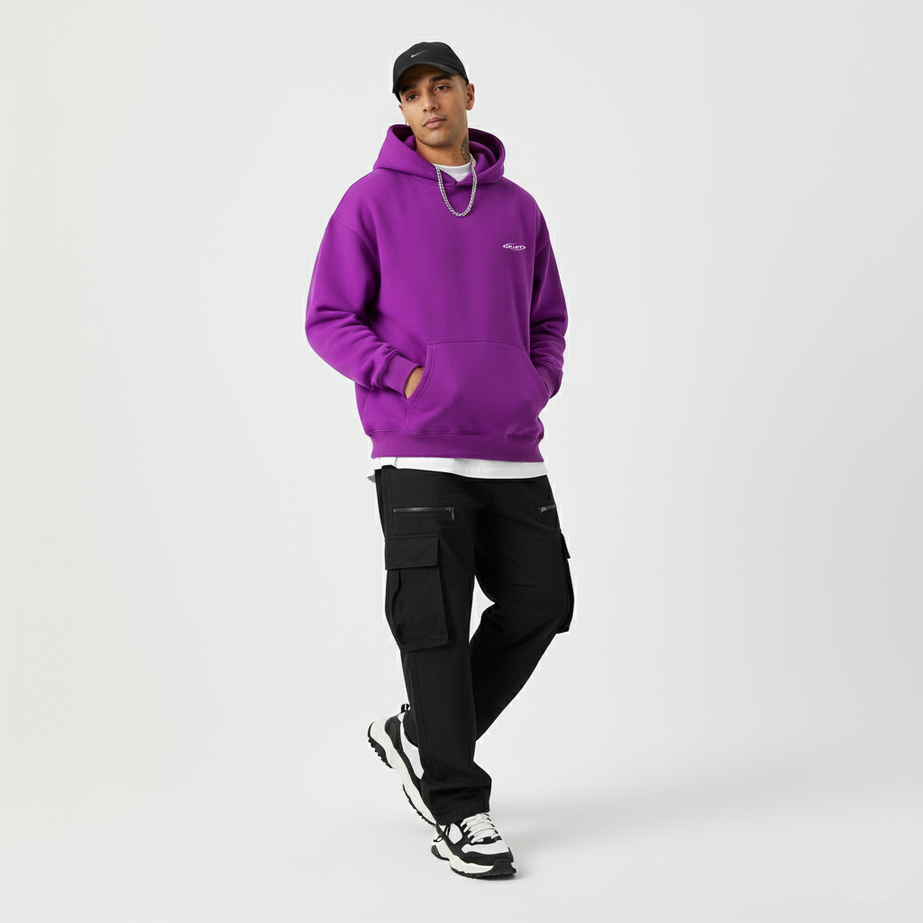 Boxy Hoodie – Rich Purple