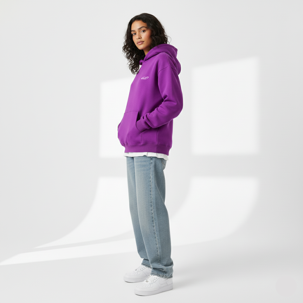 Boxy Hoodie – Rich Purple