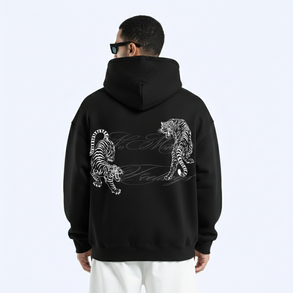 NO MORE FEELINGS HOODIE - BLACK