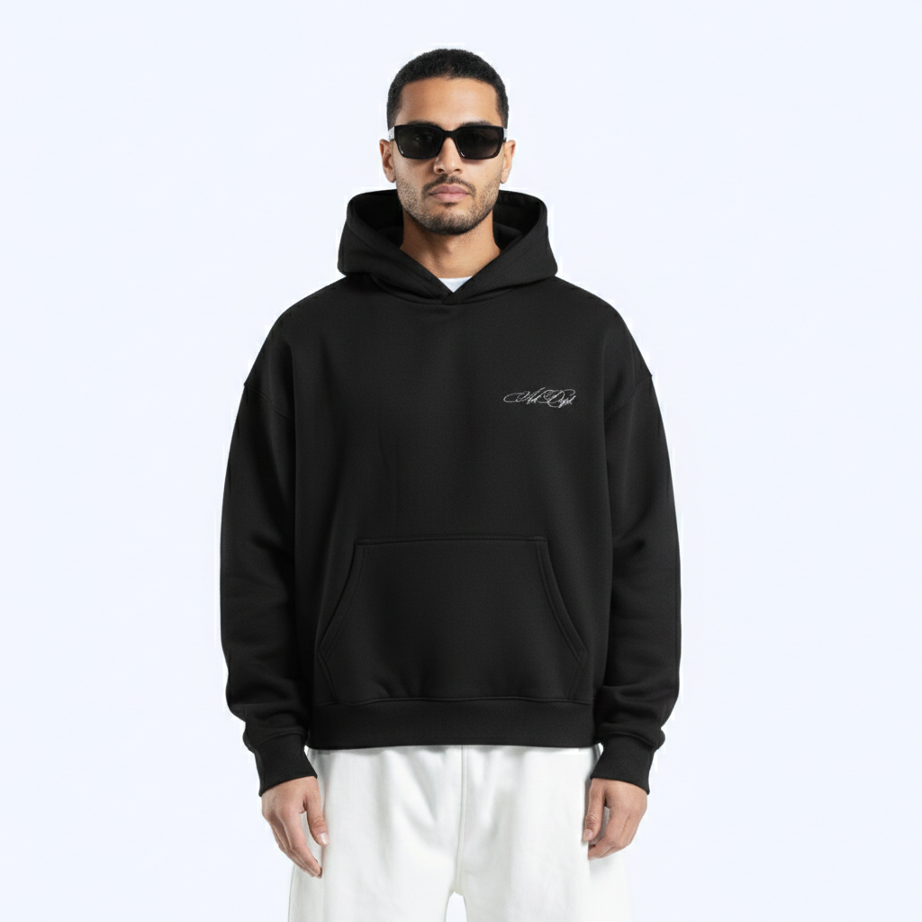 NO MORE FEELINGS HOODIE - BLACK