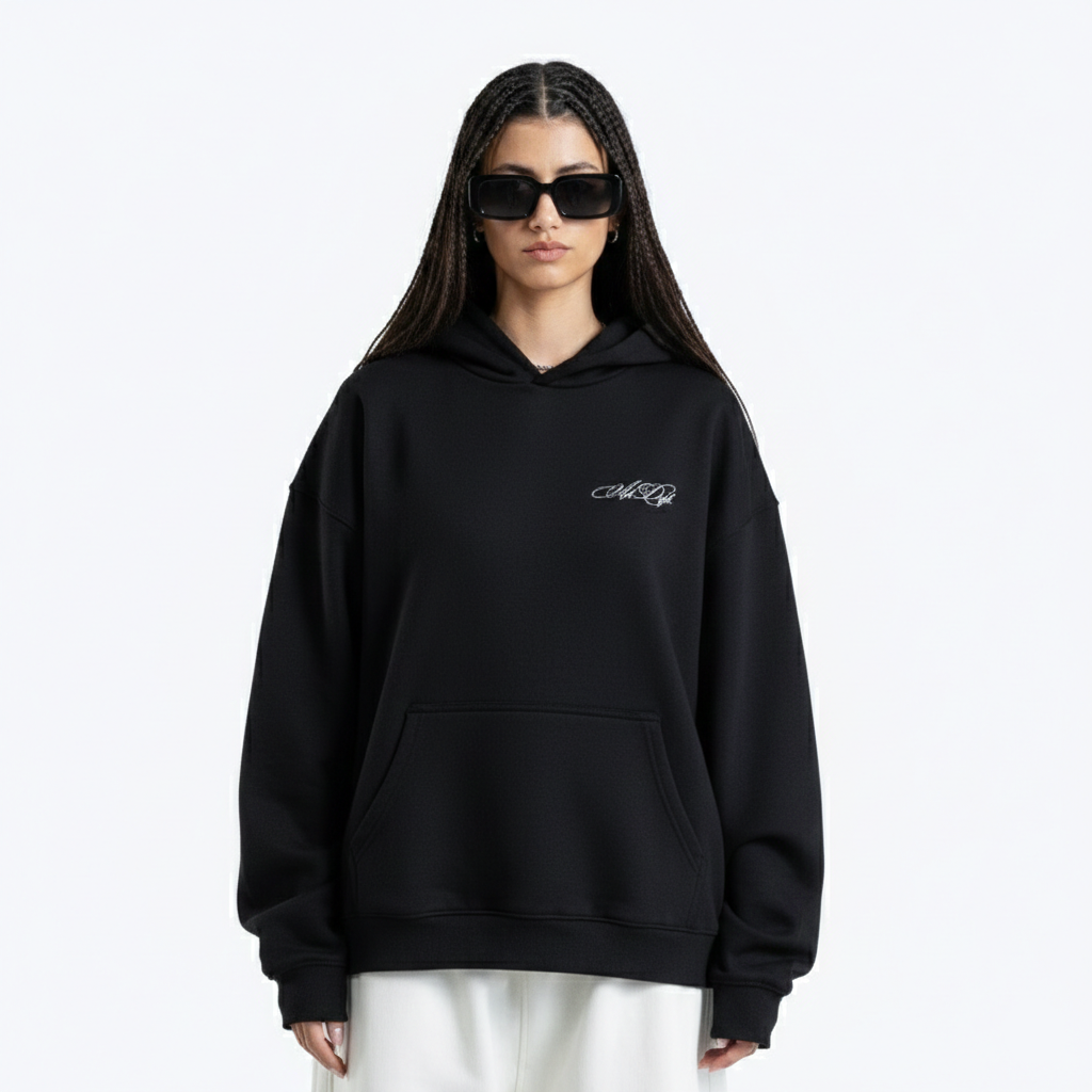 NO MORE FEELINGS HOODIE - BLACK