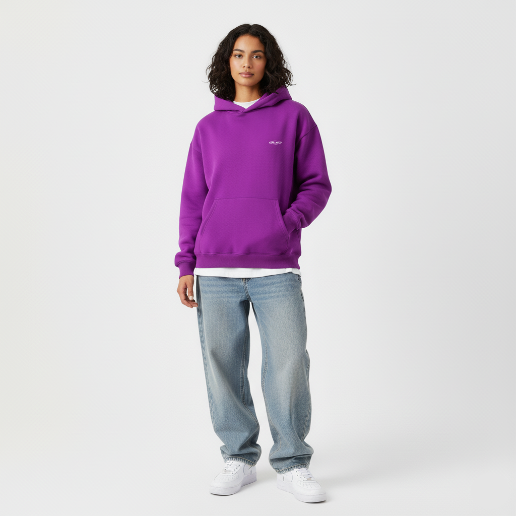 Boxy Hoodie – Rich Purple