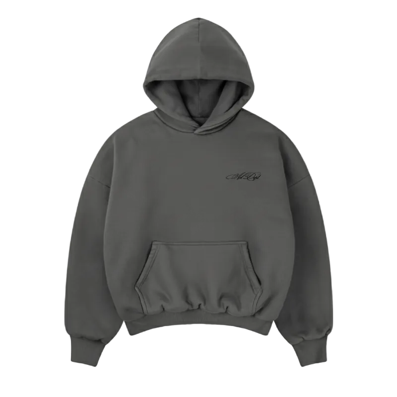 NO MORE FEELINGS HOODIE - Charcoal Grey