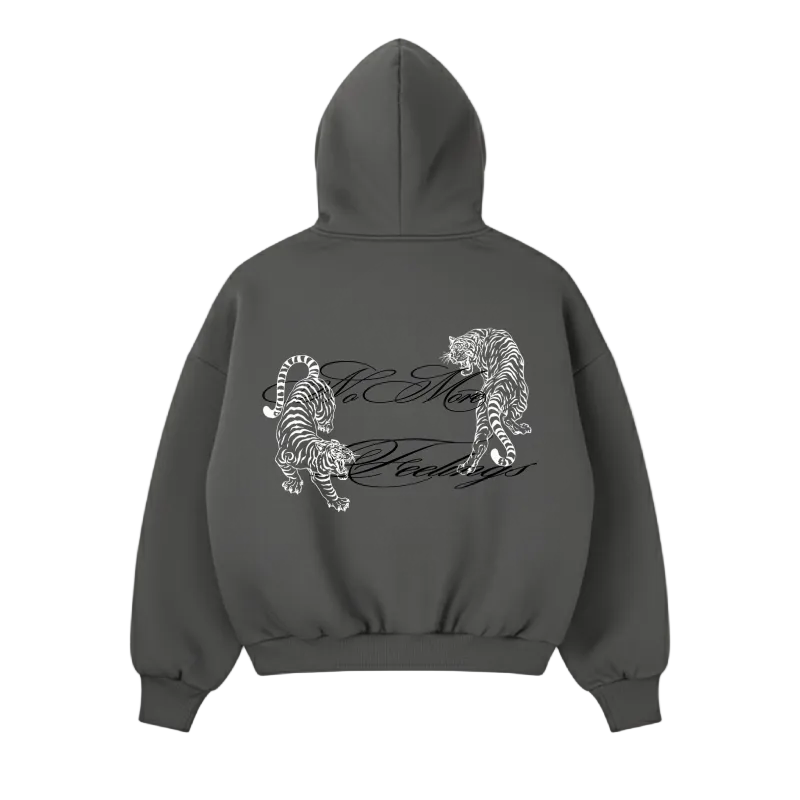 NO MORE FEELINGS HOODIE - Charcoal Grey