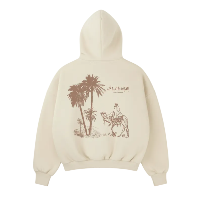 DESERT NOMAD BOXY HOODIE - Cream