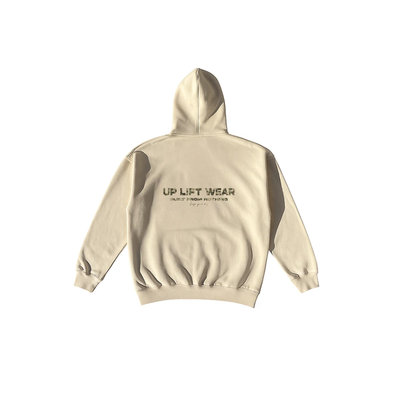 Camo Core Boxy Hoodie - Cream