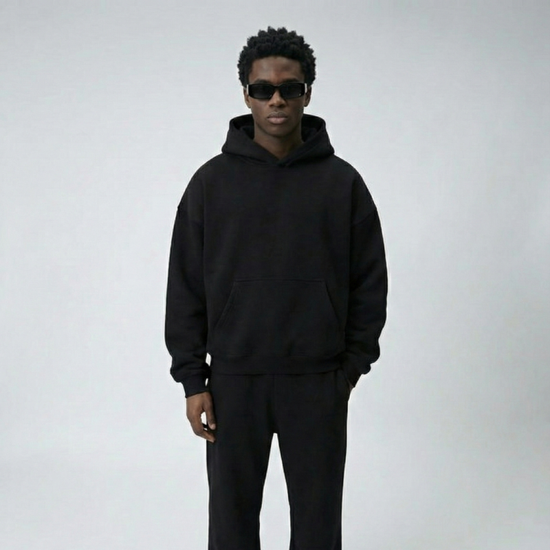 TWIN TIGERS HOODIE - BLACK