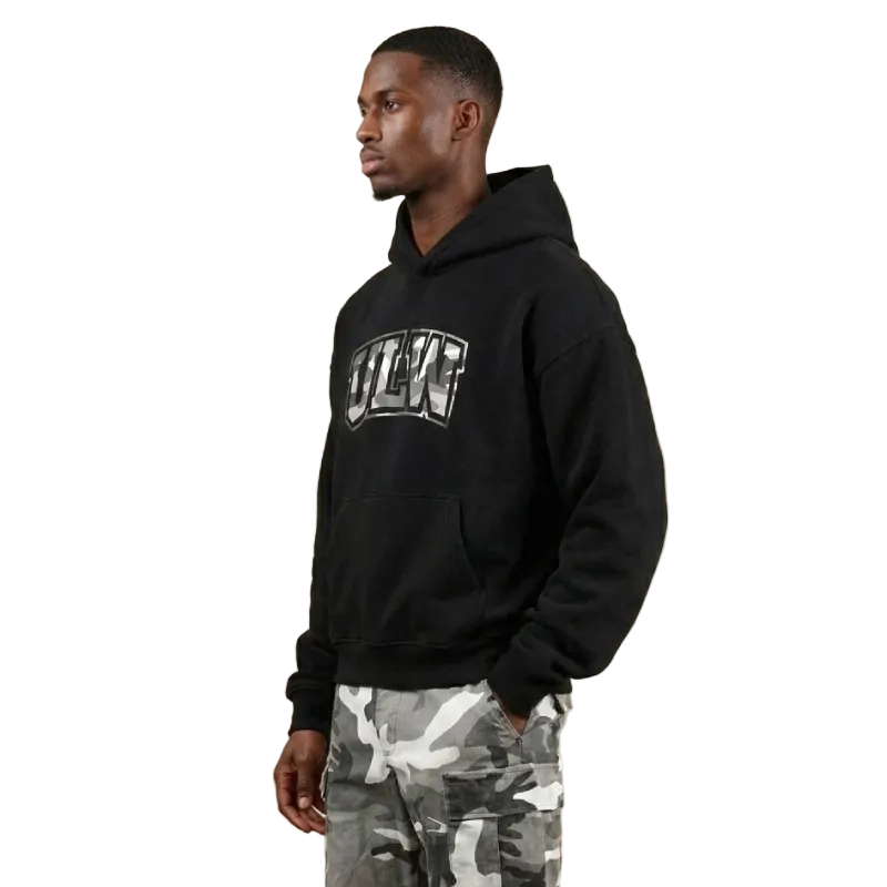 ULW CAMO HOODIE - BLACK