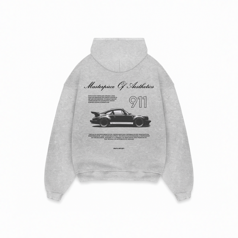 Porsche 911 Aesthetic Hoodie - Heather Gray