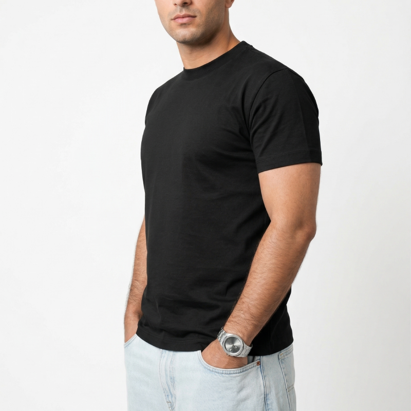 FITTED T-SHIRT - BLACK