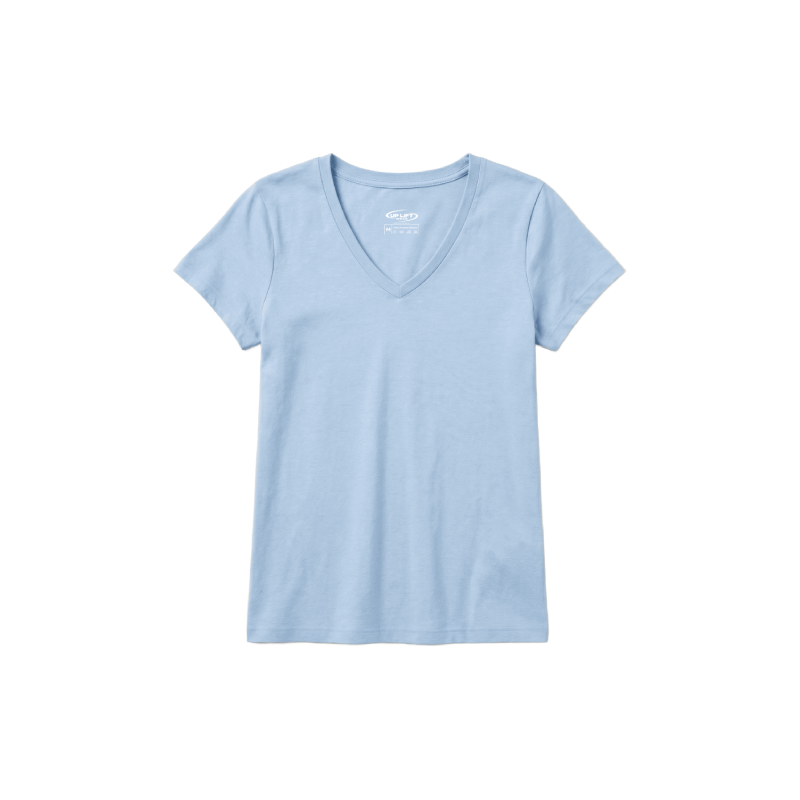 WOMEN'S V-NECK T-SHIRTS PACK - LIGHT BLUE & WHITE
