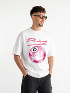 CHROME PINK T-SHIRT - WHITE
