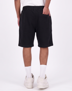 PANTALONES CORTOS DE FELPA CON LOGOTIPO SCRIPT – NEGRO