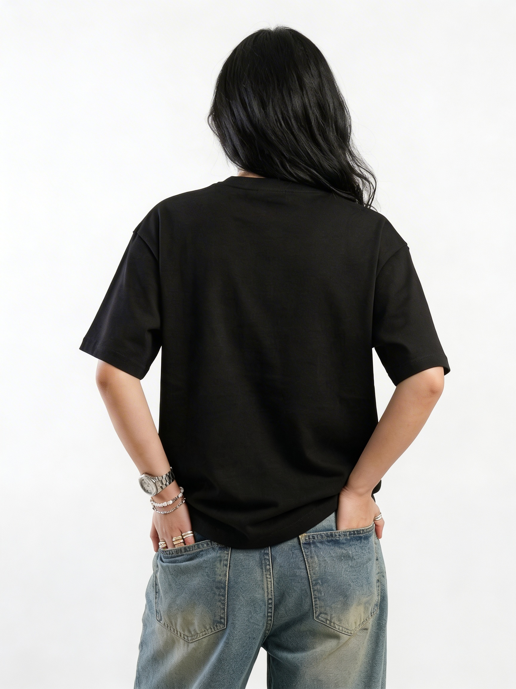 DAILY OVERSIZE TEE - BLACK