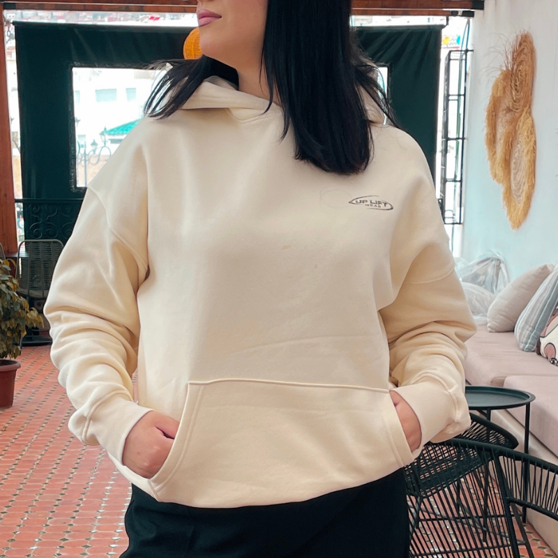 Camo Core Boxy Hoodie - Cream