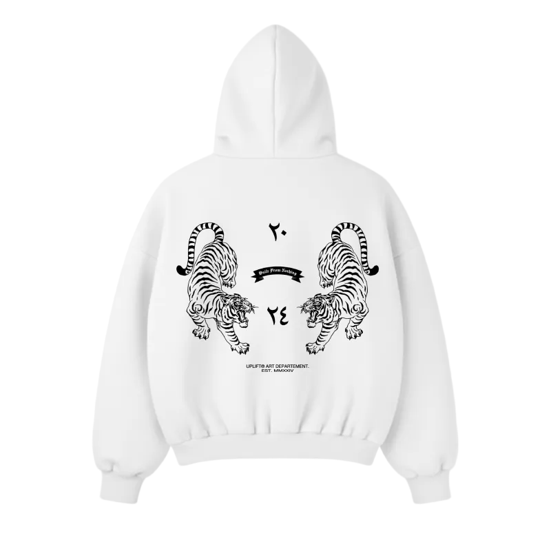 TWIN TIGERS HOODIE - WHITE