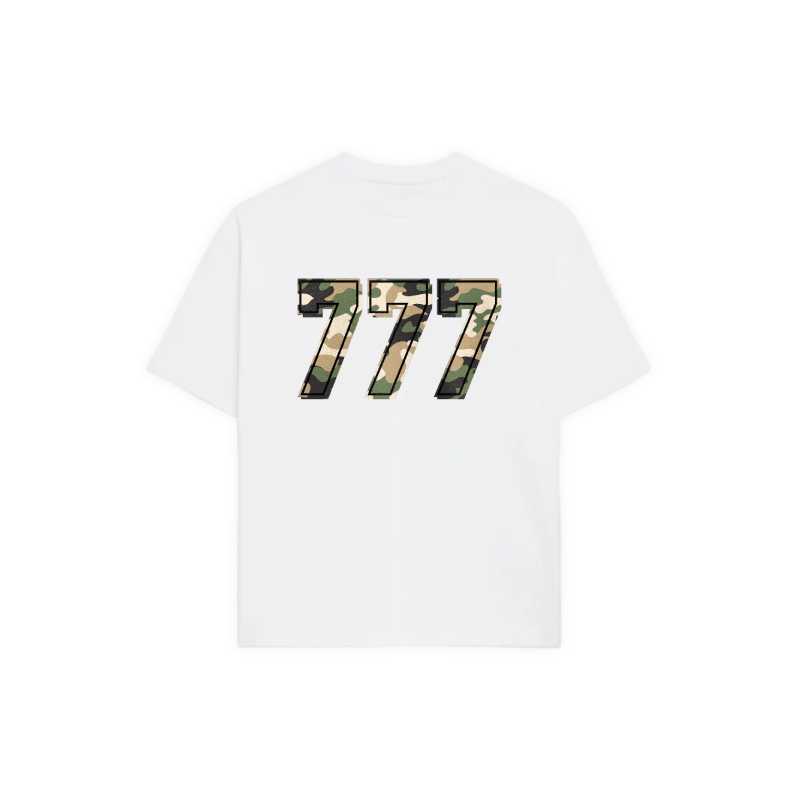 777 ARMY T-SHIRT - WHITE