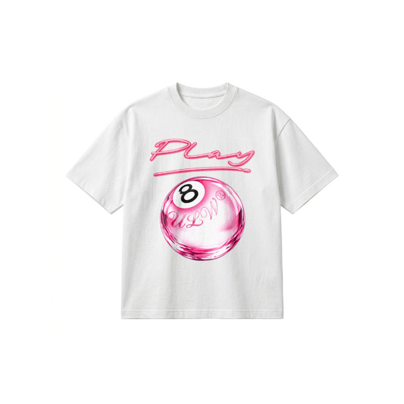 CHROME PINK T-SHIRT - WHITE
