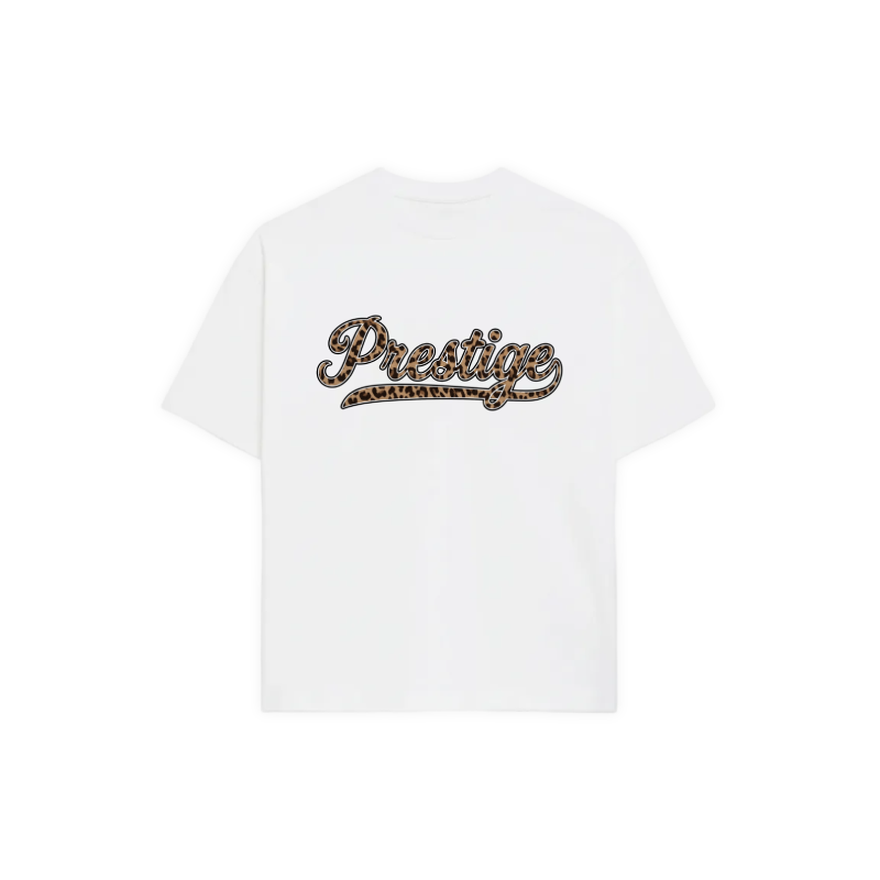 LEOPARD SCRIPT T-SHIRT - WHITE